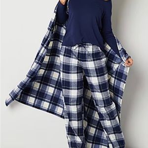 Liz Claiborne Womens V-Neck Long Sleeve 4pc Pajama Set SIZE PETITE LARGE - NWT